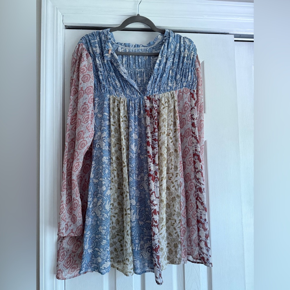 Free People Merrie Mix Print Tunic - Picture 3 of 6